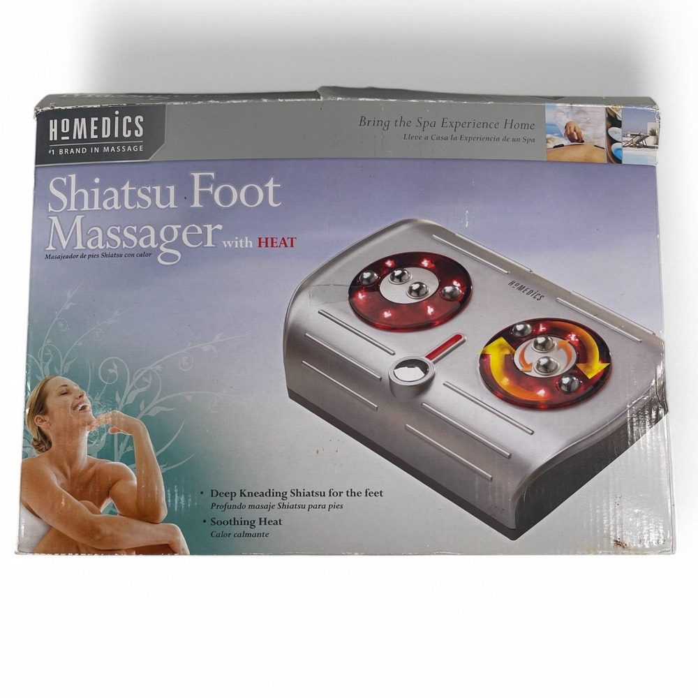 Homedics Shiatsu Foot Massager with Heat Deep Kneading for Feet Open Box FM-CR-2